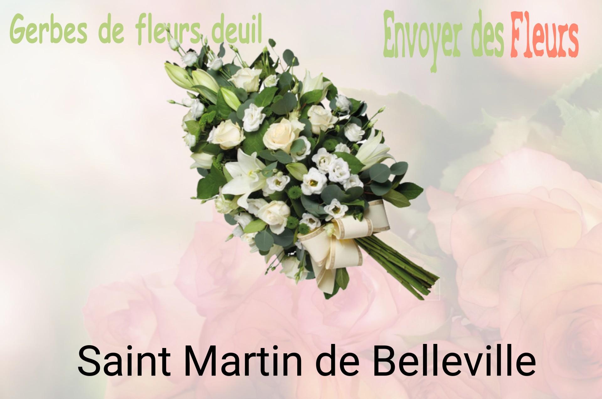 Gerbe de fleurs de deuil livrée à Saint-Martin-de-Belleville